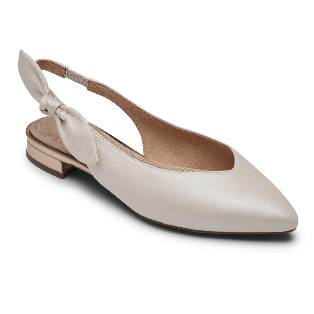 Slingback Rockport Mulher Branco - Total Motion Zuly Bow - 31865VYWN